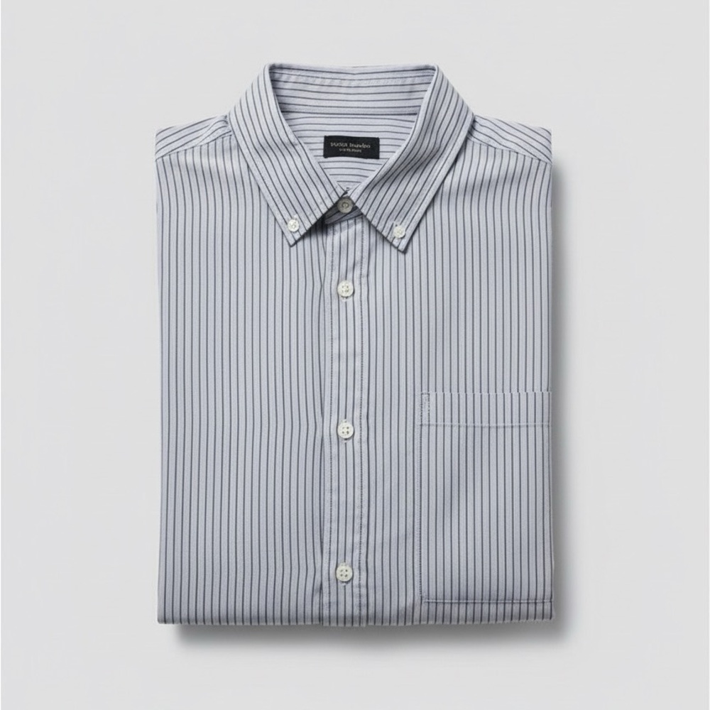 Club Monaco Men's Pinstripe Dress Shirt Standard Fit
